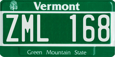 VT license plate ZML168