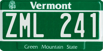 VT license plate ZML241
