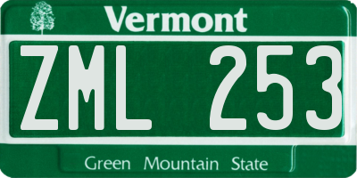 VT license plate ZML253