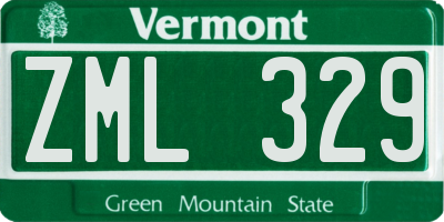 VT license plate ZML329