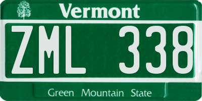 VT license plate ZML338