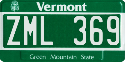 VT license plate ZML369