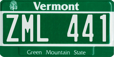 VT license plate ZML441