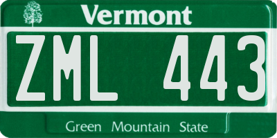 VT license plate ZML443
