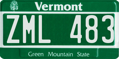 VT license plate ZML483