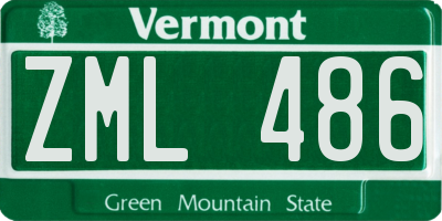 VT license plate ZML486