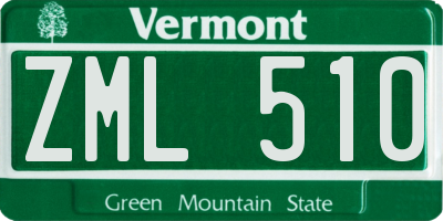 VT license plate ZML510