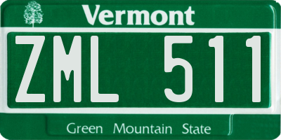 VT license plate ZML511