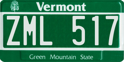 VT license plate ZML517