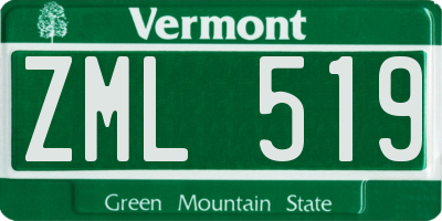 VT license plate ZML519