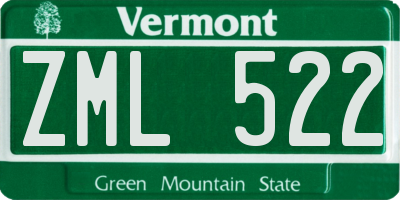 VT license plate ZML522