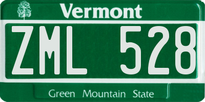 VT license plate ZML528