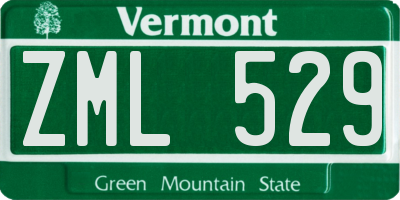 VT license plate ZML529