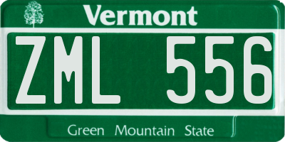 VT license plate ZML556