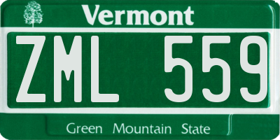 VT license plate ZML559
