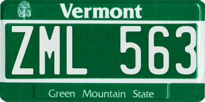 VT license plate ZML563