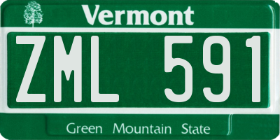 VT license plate ZML591