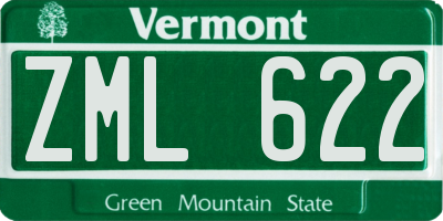 VT license plate ZML622