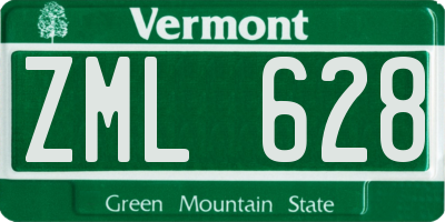 VT license plate ZML628
