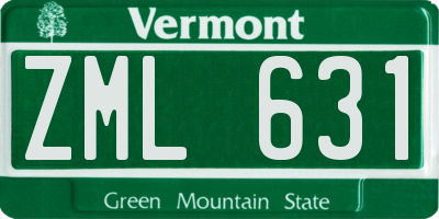 VT license plate ZML631