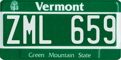 VT license plate ZML659