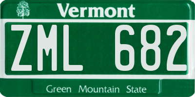 VT license plate ZML682