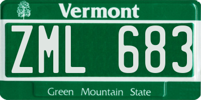 VT license plate ZML683