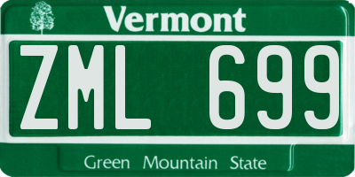 VT license plate ZML699