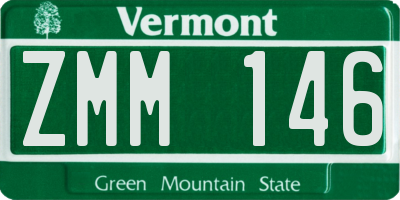 VT license plate ZMM146