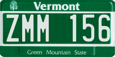VT license plate ZMM156