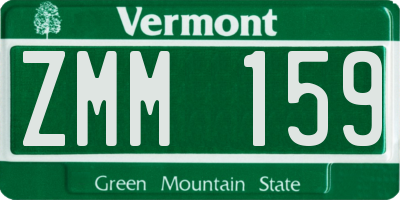 VT license plate ZMM159