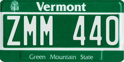 VT license plate ZMM440