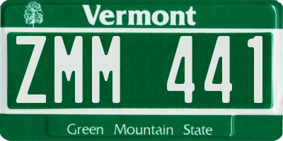 VT license plate ZMM441