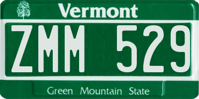 VT license plate ZMM529