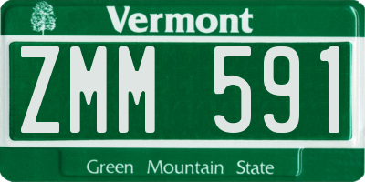 VT license plate ZMM591