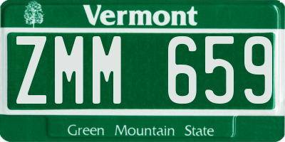 VT license plate ZMM659