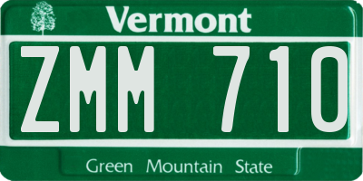 VT license plate ZMM710