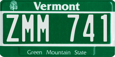 VT license plate ZMM741