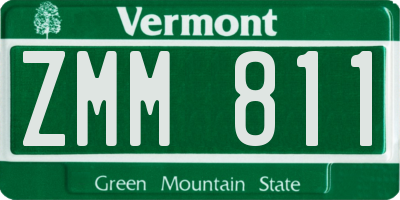 VT license plate ZMM811