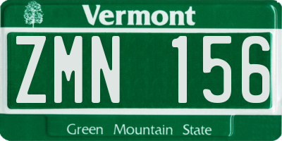 VT license plate ZMN156