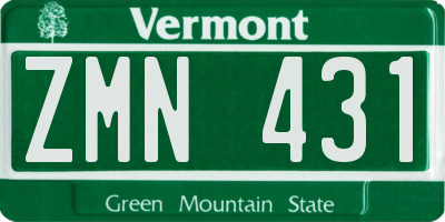 VT license plate ZMN431