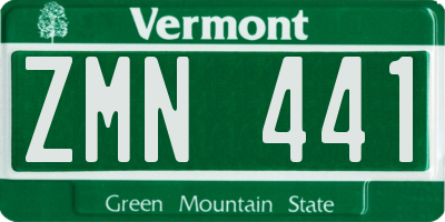 VT license plate ZMN441