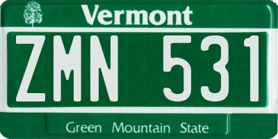 VT license plate ZMN531