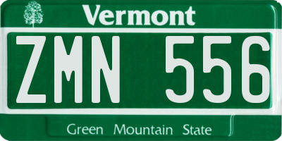 VT license plate ZMN556