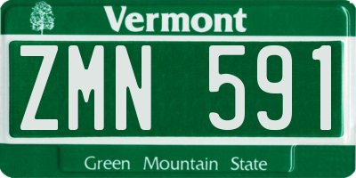 VT license plate ZMN591