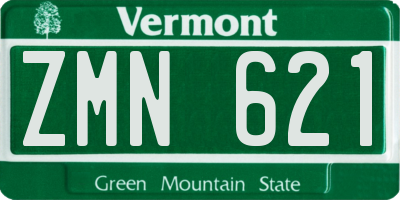 VT license plate ZMN621