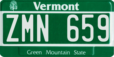 VT license plate ZMN659