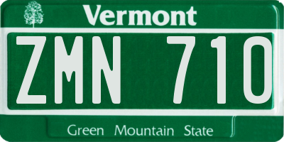 VT license plate ZMN710