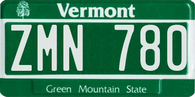 VT license plate ZMN780