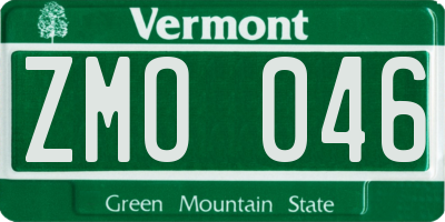 VT license plate ZMO046